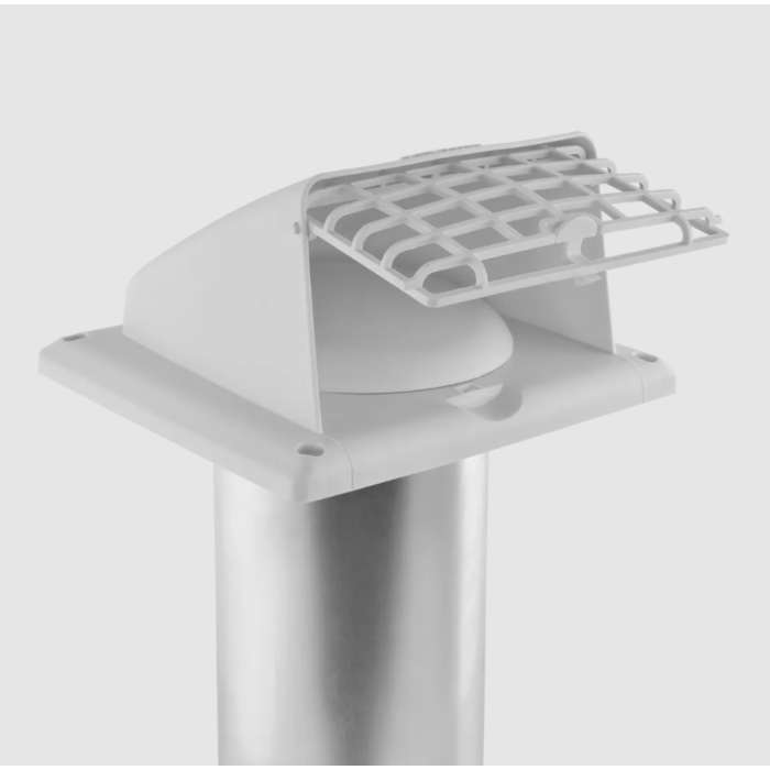 Imperial Preferred Vent Hood w/ Guard (White) 4 in.