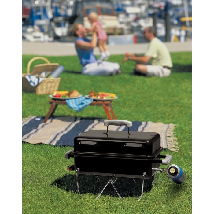 Weber Go-Anywhere 1-Burner Gas Grill (Black) 6,500-BTU LP