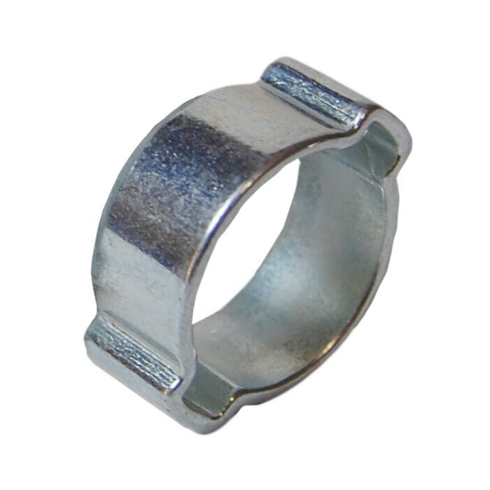 19/32 in Fits Pipe Size Steel Zinc Plated 2-Ear Hose Clamp