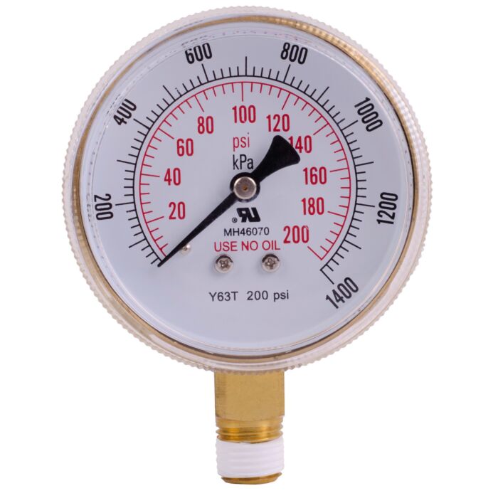 Best Welds® 2 in 200 psi 1/4 in NPT Replacement Pressure Gauge