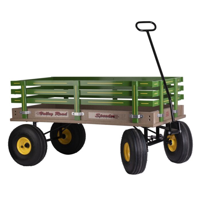 Valley Road Woodworks 1000 lb Rack 40 in Speeder Wagon Green Poly