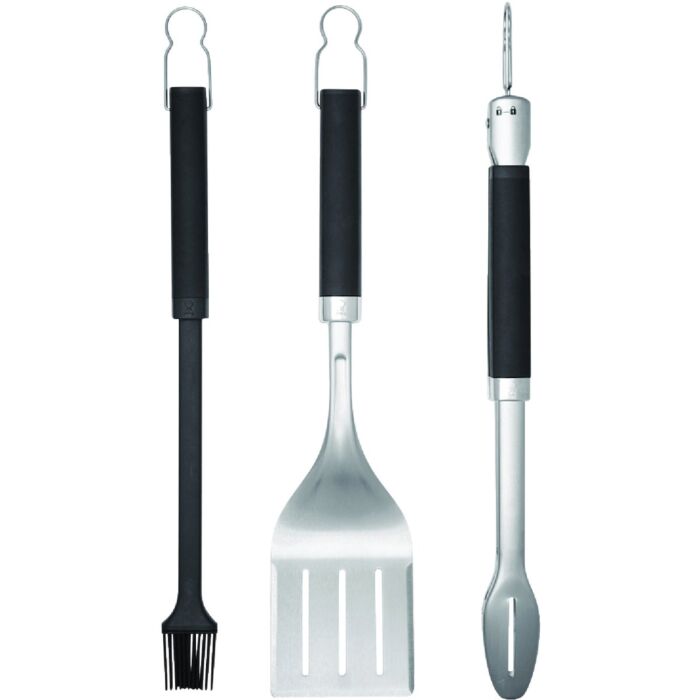 Weber Precision Non-Slip Grip SS Grill Tool Set (3pc)
