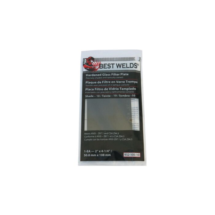 Best Welds® 2 x 4-1/4 in Hardened Glass Green Glass Filter Plate
