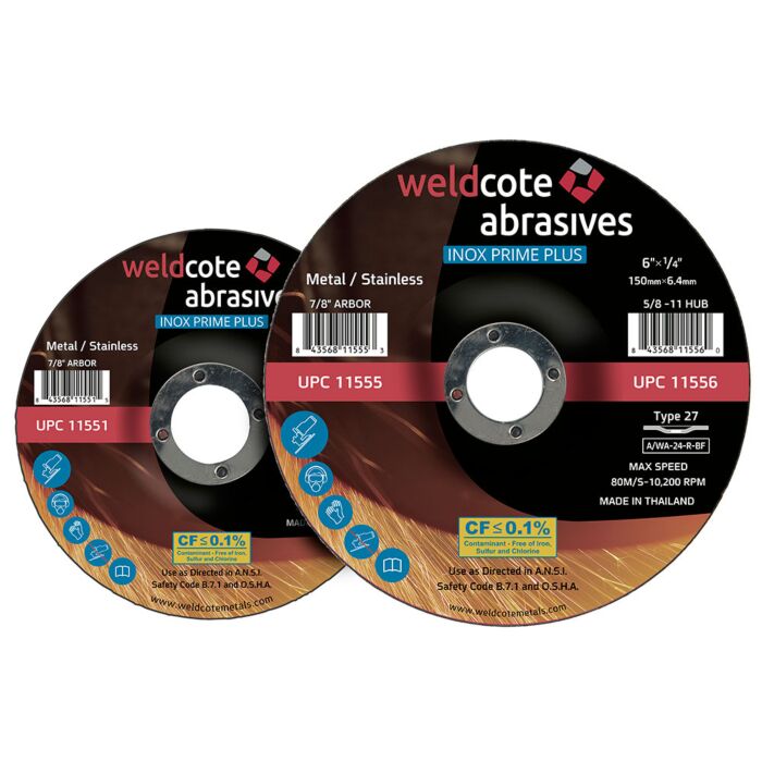 Weldcote 7 in. x 1/4 in. x 5/8-11 T27, A/WA 24S Grinding Wheel