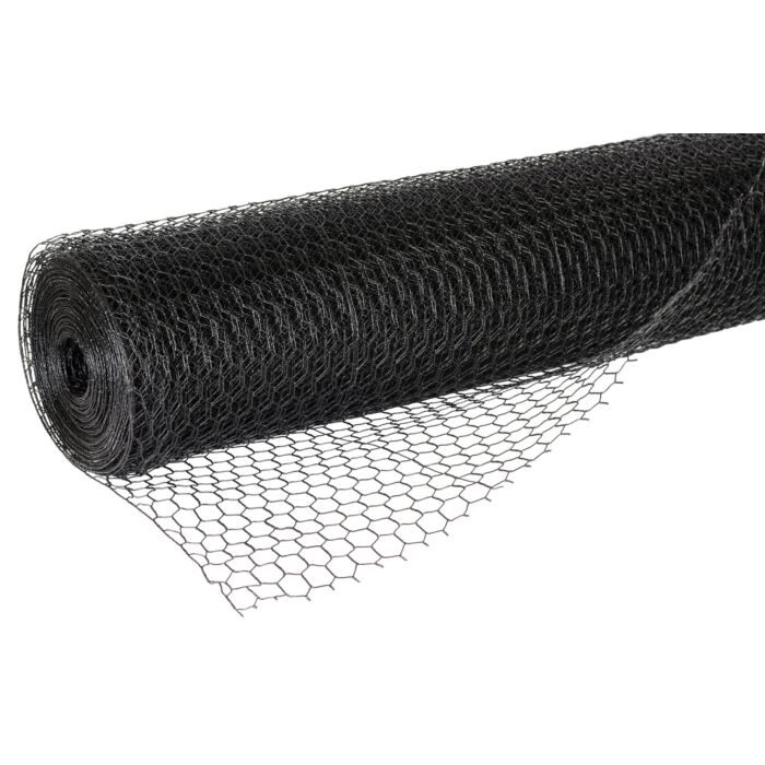 Jackson Wire Poultry Hex Netting 48 in W, 20 Gauge, Hexagonal Mesh, 1 in Mesh, Galvanized