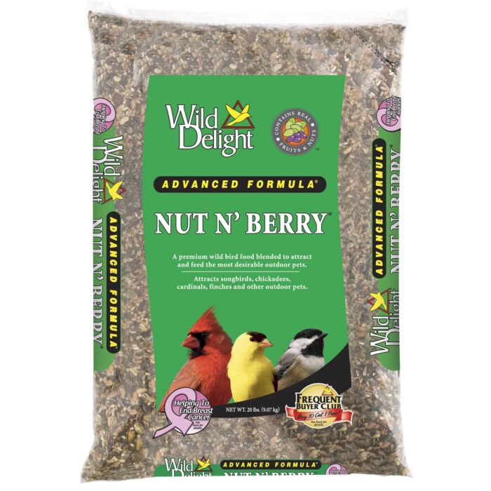 Wild Delight® D & D Commodities Wild Delight® 366200 20 lb Poly Bag Artificial Nut N’ Berry® Wild Bird Food
