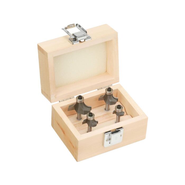 Steelex® 4 Pieces High Carbon Steel Router Bit Set