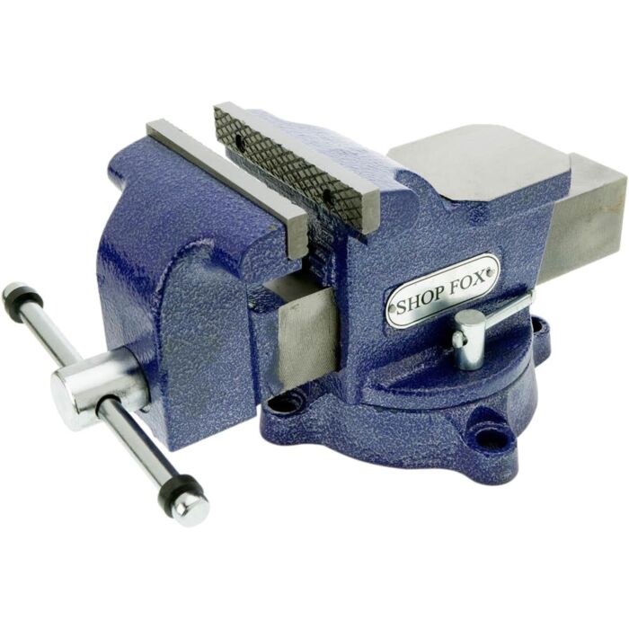 SHOP FOX 5-1/2 in 5 in 360 deg Bench Vise with Swivel Base