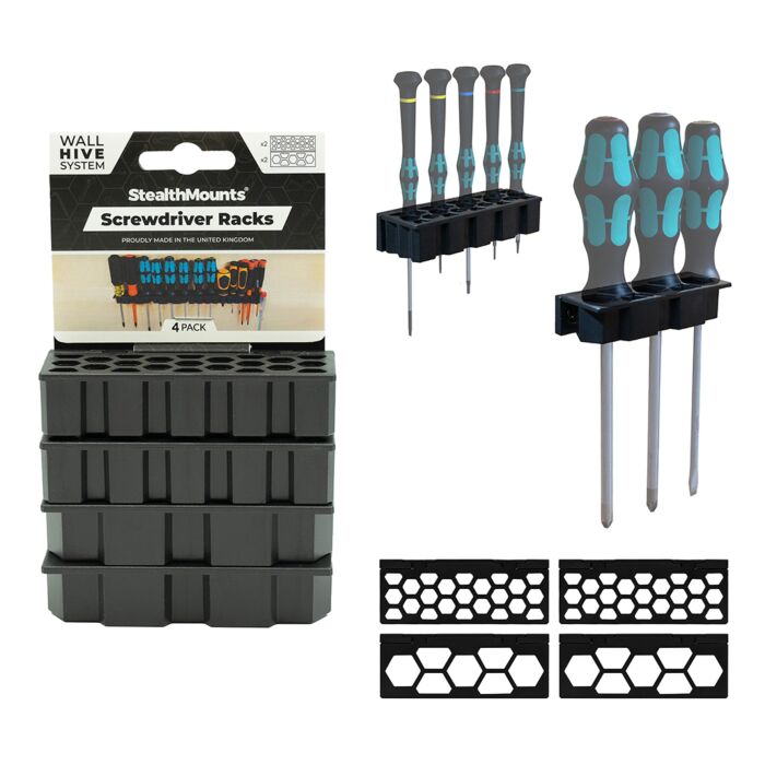 StealthMounts Wall Hive Screwdriver Rack (4pk)
