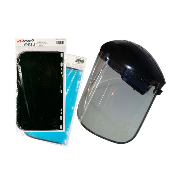 Weldcote ® WHG01AG 15-1/2 in Dark Green Faceshield Visor