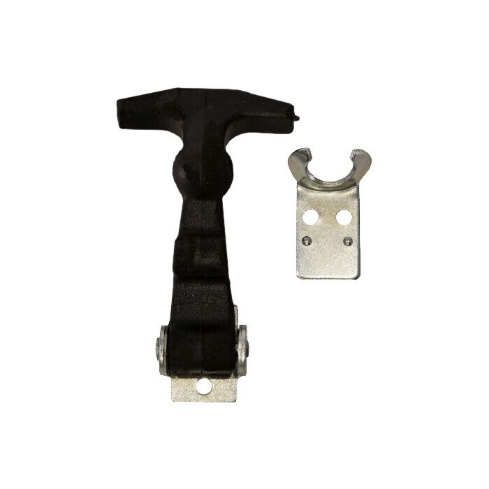Buyers 4 in Rubber Latch/Carbon Steel Bracket Plain Latch/Zinc Plated Bracket Hood Catch