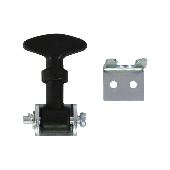 Buyers 2-1/2 in Rubber Latch/Carbon Steel Bracket Plain Latch/Zinc Plated Bracket Hood Catch