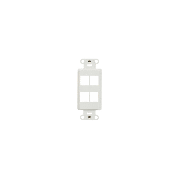 Pass & Seymour 4-Port Decorator Outlet Strap, White WP3414-WH