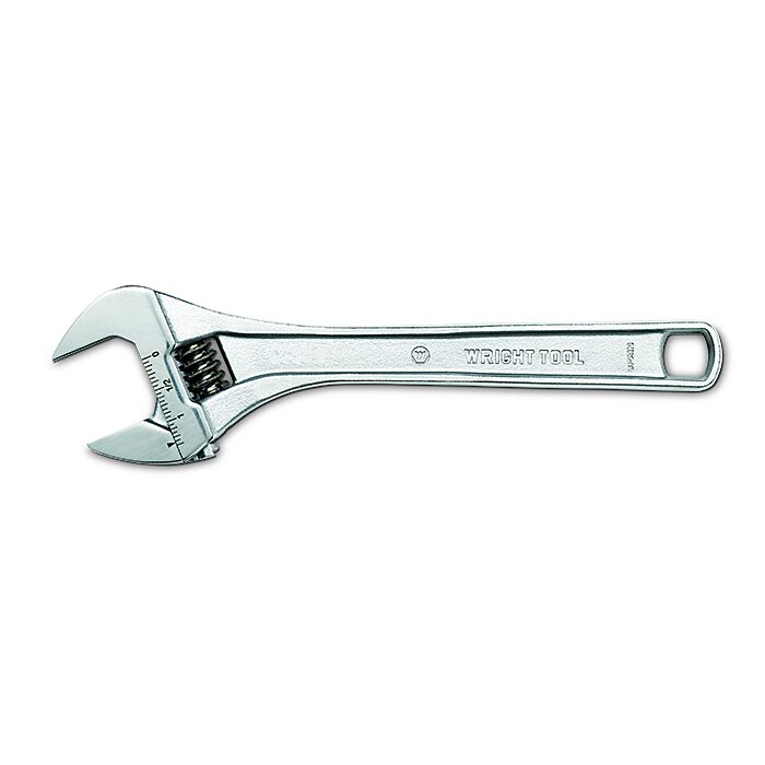 Wright Tool Adjustable Wrench Maximum Capacity 1-11/16" Chrome - 15"