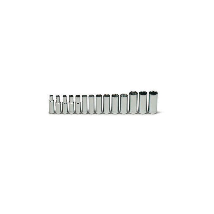 Wright Tool 6 Pt. Deep Metric Socket Set (14pc) 3/8 in. Drive