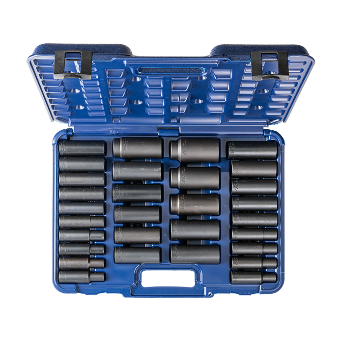 Wright Tool 1/2 in. Impact Socket Set w/ Case (30pc)