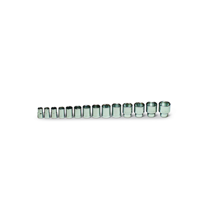 Wright Tool 1/2" Drive 14 Piece Set - 6 Point Standard Sockets, 7/16" - 1-1/4"