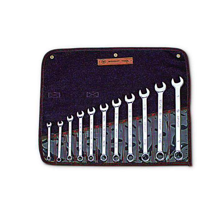 Wright Tool Combination Wrench WRIGHTGRIP® 2.0 Full Polish Set (11pc) 3/8 in. to 1 in. Size