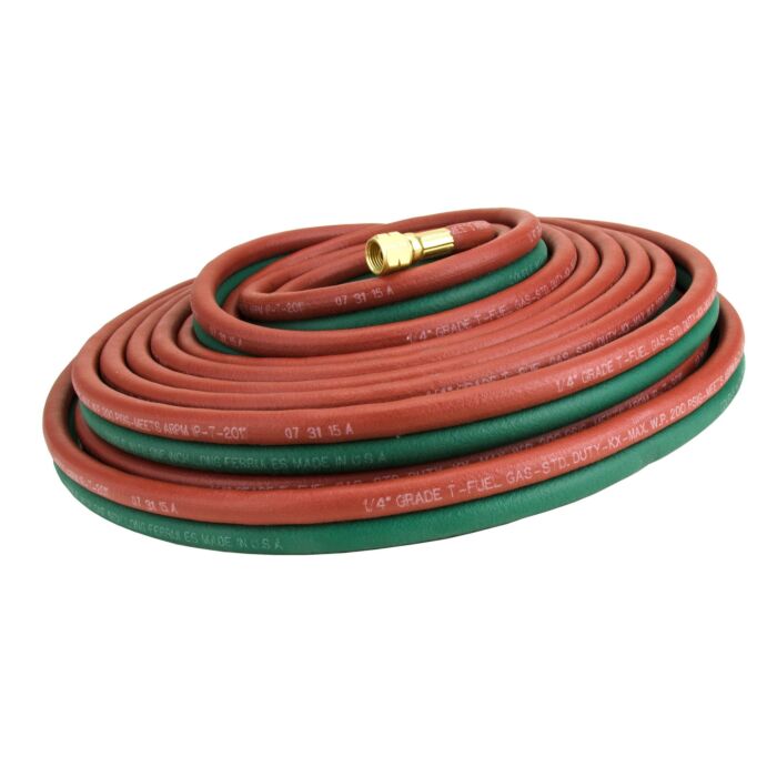 Weldcote Twin Hose Grade T 1/4 X 50' Bb Fittings
