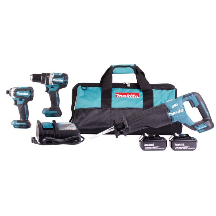 Makita 18V LXT® Lithium-Ion Brushless Cordless 3-Pc. Combo Kit (4.0Ah)