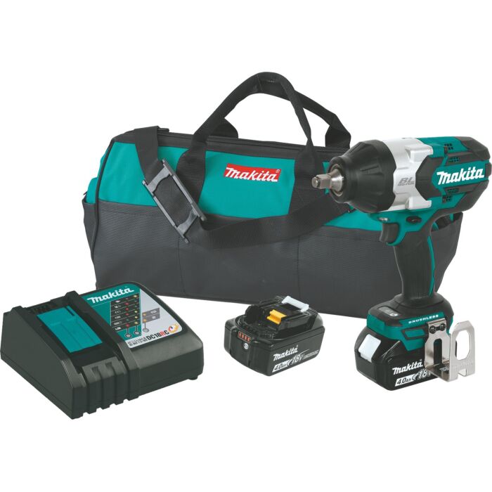 Makita 18V LXT® Lithium‑Ion Brushless Cordless High‑Torque 1/2" Sq. Drive Impact Wrench w/ Friction Ring Anvil (Kit)