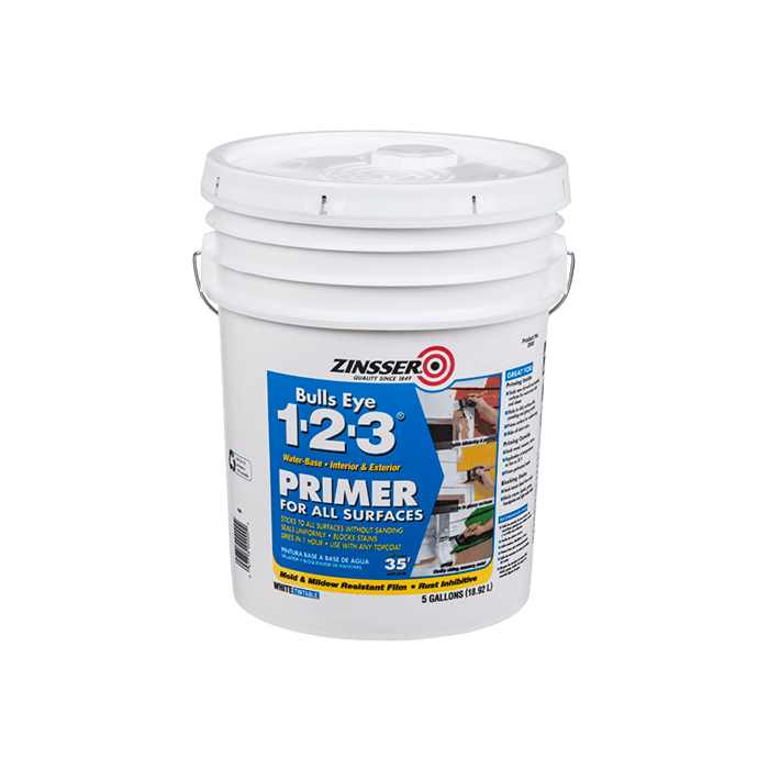 Zinsser Bulls Eye 1-2-3® Water-Base Primer - 5 Gal - White