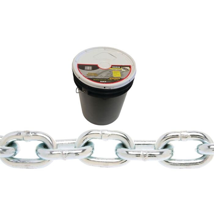 BARON PC30516P Proof Coil Chain, 5/16 in 30 Grade, Steel, Zinc