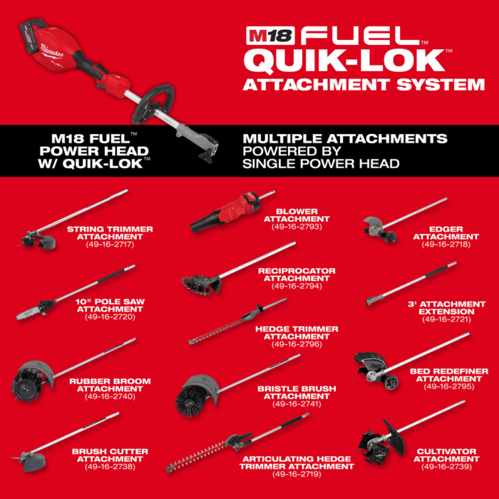 ミルミル Milwaukee M18 FUEL™ QUIK-LOK™ Rubber Broom Attachment