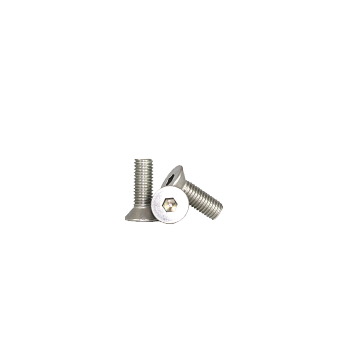 Flat Socket Head Cap Screw, Coarse Thread, 1/4-20, 1.25" Length, Stainless Steel A2 (18-8)