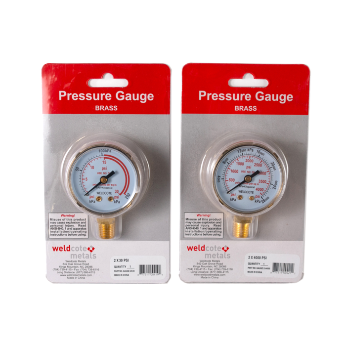 Gauge 2" X 30 Psi Red Line