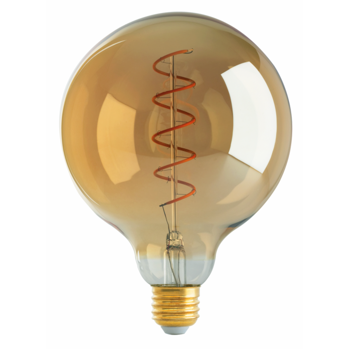 Satco 4.5 Watt G40 LED Filament - Amber - Medium base - 2000K - 240 Lumens - 120 Volt