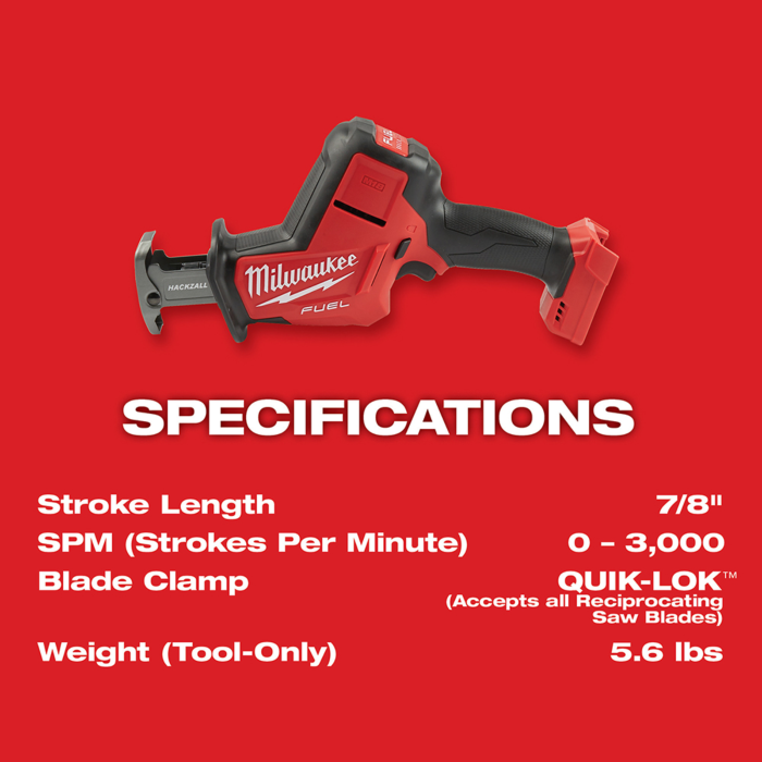 Milwaukee M18 FUEL™ HACKZALL® Reciprocating Saw Kit