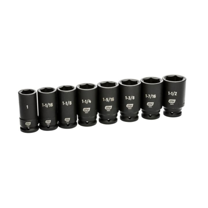 GearWrench 8pc 3/4"Dr. Deep Impact Socket Set SAE