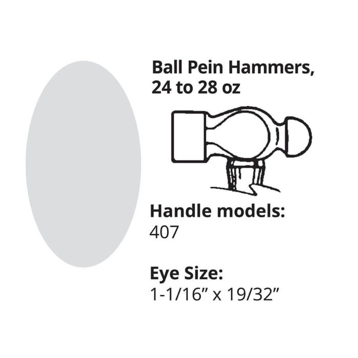 16" Handle - Ball Pein Machini