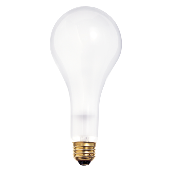 Satco 300 Watt PS25 Incandescent - Frost - 5000 Average rated hours - 3600 Lumens - Medium base - 130 Volt