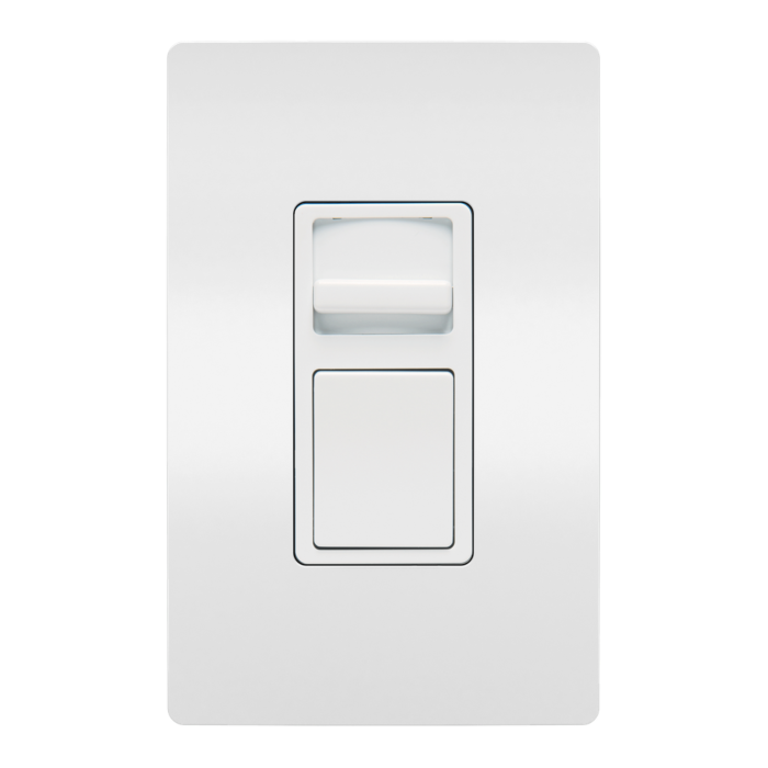 Pass & Seymour Wide Slide Series CFL/LED/Incandescent Single Pole/3-Way Paddle Slide Dimmer, Preset, Tri-Color