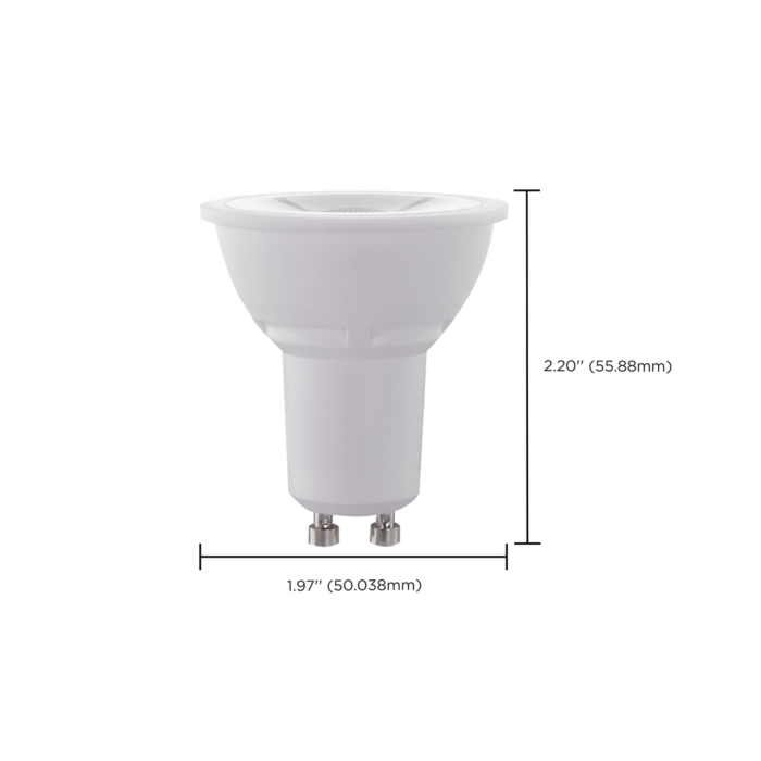 Satco 5.5 Watt MR16 LED - GU10 base - 3000K - 120 Volt - 40 deg. Beam Angle - 2-Card