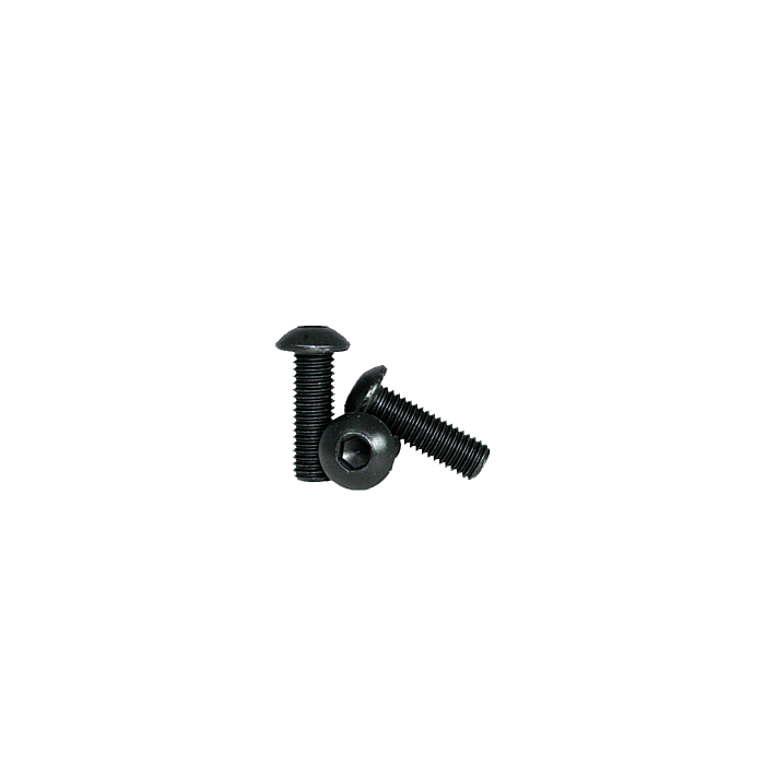Button Socket Head Cap Screw, M6-1.00x20, 12.9 Coarse Thread, Thermal Black Oxide, ISO 7380