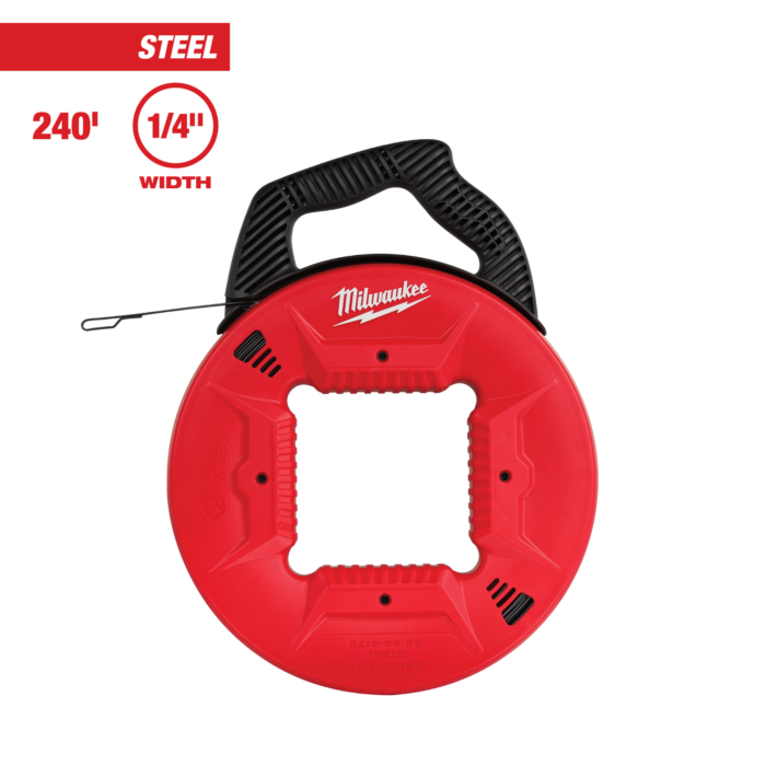 Milwaukee 240' 1/8" Steel Fish Tape