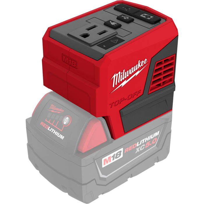 Milwaukee M18™ TOP-OFF™ 175W Power Supply & M18™ REDLITHIUM™ XC5.0