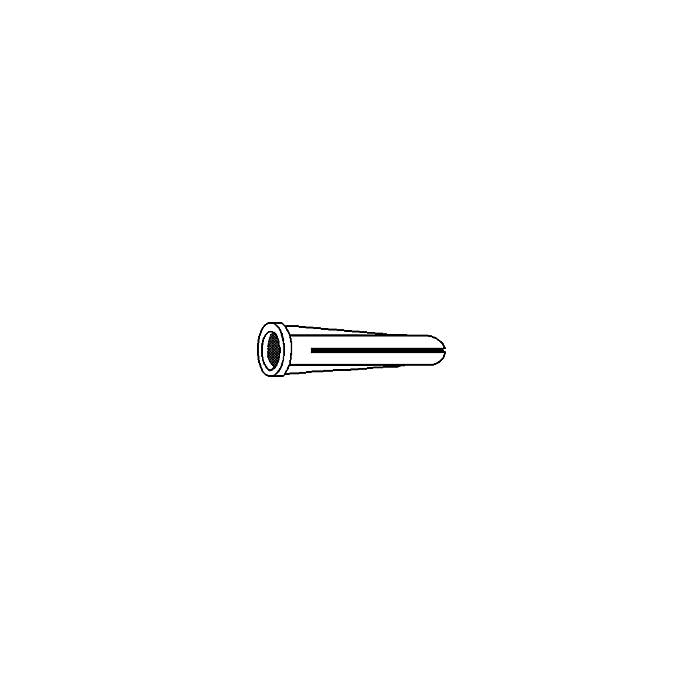 Conical Plastic Anchor, Plain, #10-12, 1" Length, Blue