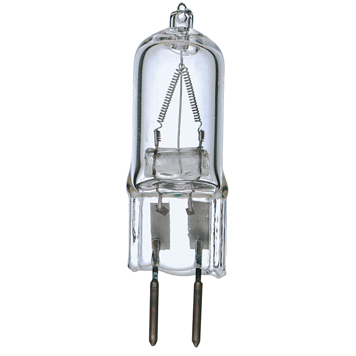 Satco 50 Watt - Halogen - T4 - Clear - 2000 Average rated hours - 750 Lumens - Bi Pin GY6.35 base - 120 Volt