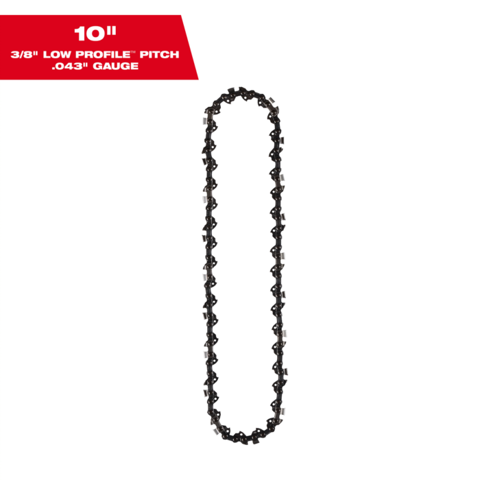 Milwaukee 10" 3/8" LOW PROFILE™ Pitch, .043" Gauge Saw Chain