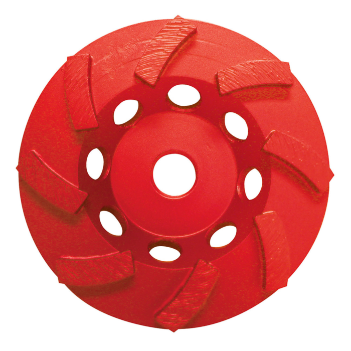 Pearl Abrasives P2™ Pro-V Segment Swirl Cup Wheel 5", 5/8"-11, 9 Segment
