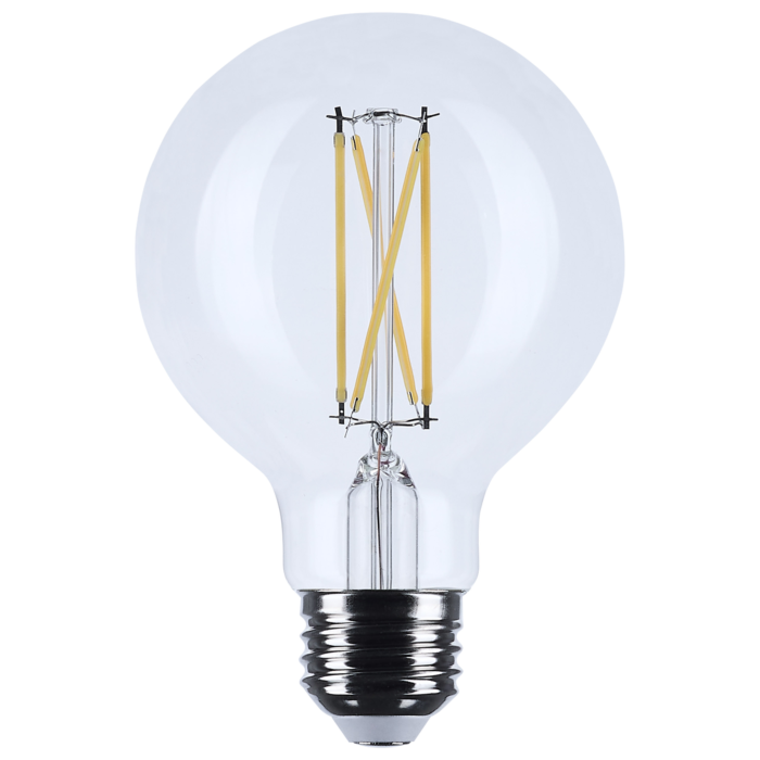 Satco 6 Watt G25 LED Filament - Clear - Medium base - 90 CRI - 2700K - 120 Volt - 2 Pack