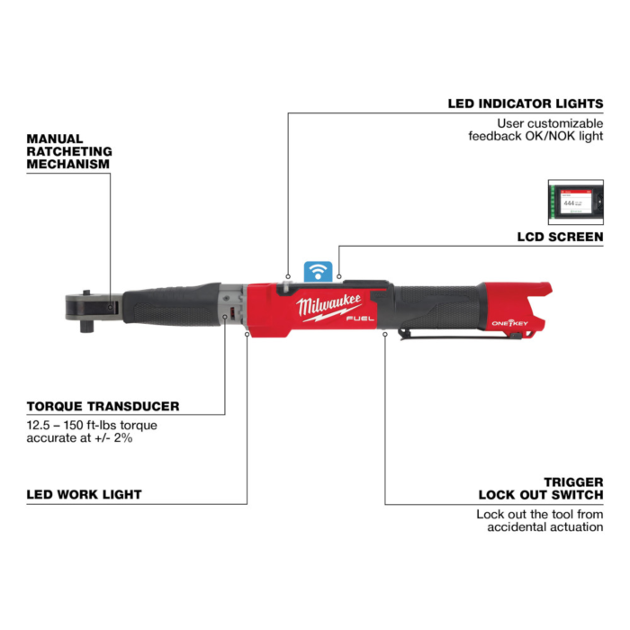 Milwaukee M12 FUEL™ 1/2 in. Digital Torque Wrench with ONE-KEY™