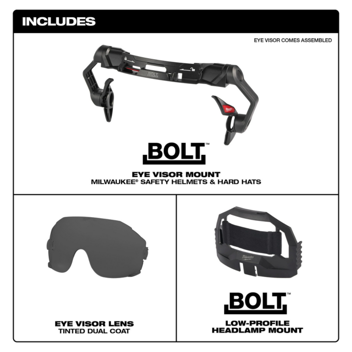 Milwaukee BOLT™ Eye Visor - Tinted Dual Coat Lens Milwaukee BOLT™ Eye Visor - Tinted Dual Coat Lens