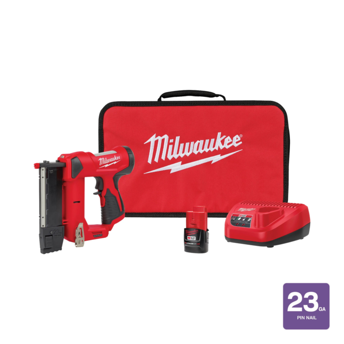 Milwaukee M12™ 23 Gauge Pin Nailer Kit