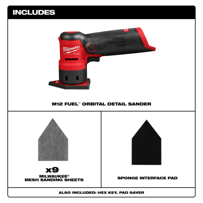 Milwaukee M12 FUEL Orbital Detail Sander