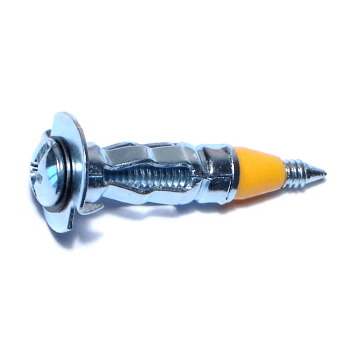 1/8"-32 Zinc Plated Steel Coarse Thread Pan Head Extra Short Hollow Wall Drive Anchors